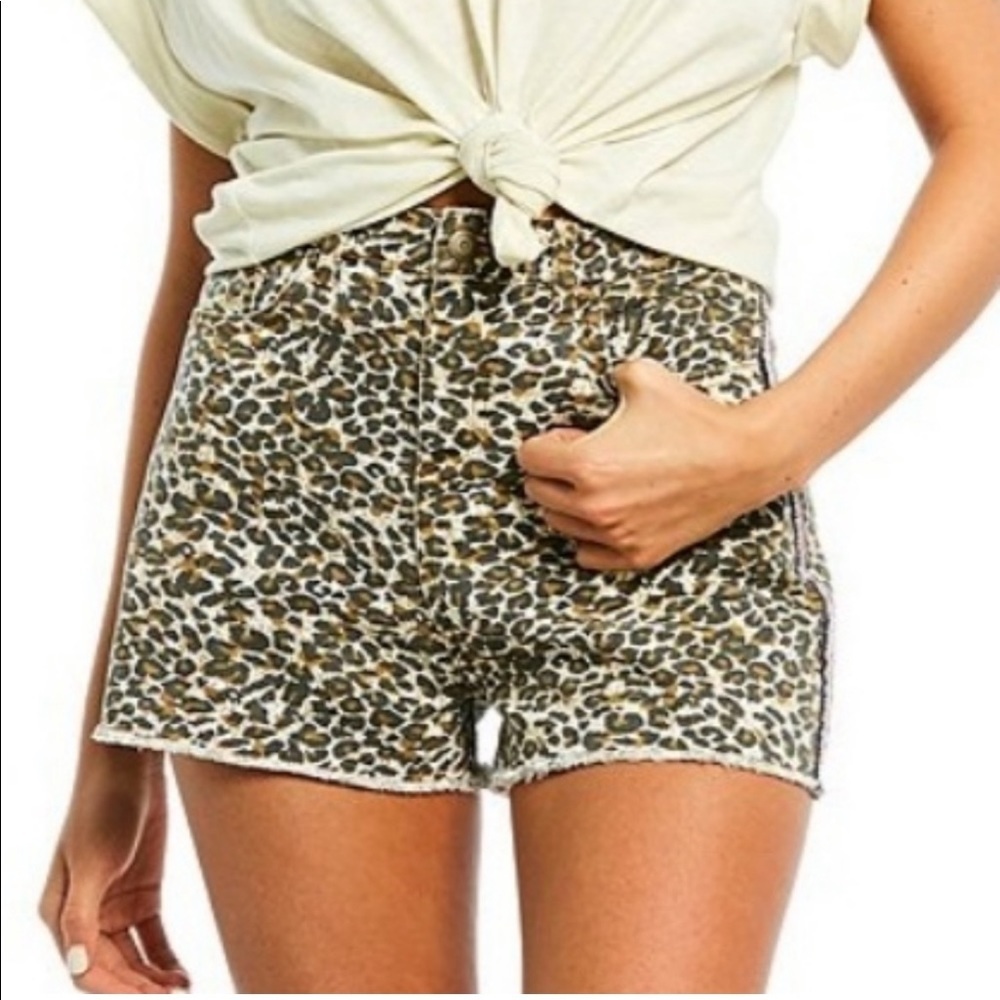 Leopard Print High Rise Shorts - Picture 3 of 8